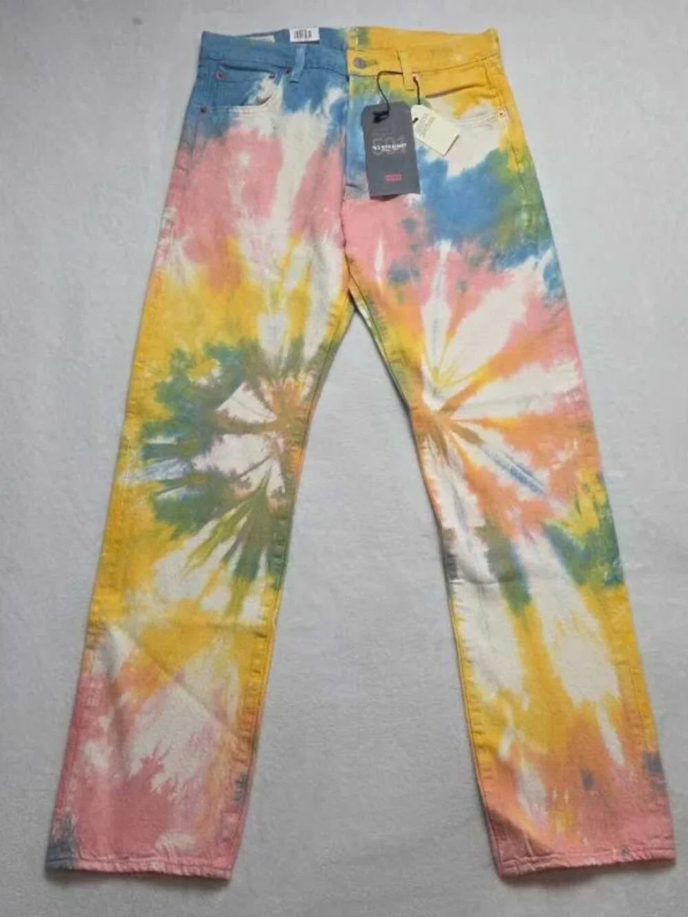 New 30x30 Levi's Tie Dye 501 '93 Straight fit jeans in Haight Surfer denim